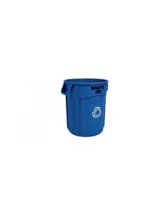 Rubbermaid, Recycling Container, Round, 20 gal, Blue, 22-7/8 in (H), 6 Pack per Case
