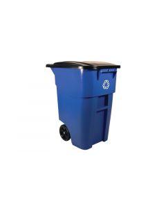 Rubbermaid, Recycling Container, Rectangle, 50 gal, Blue, 28-1/2 in (L) x 36-1/2 in (H), 2 Pack per Case