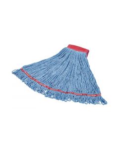 Rubbermaid, Looped-End Mop Head, Cotton/Synthetic, Blue, 6 Pack per Case