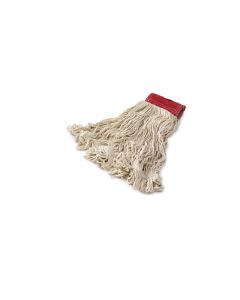 Rubbermaid, Looped-End Mop Head, Cotton, White, 6 Pack per Case