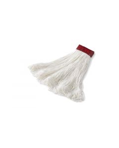 Rubbermaid, Looped-End Mop Head, Rayon, White, 6 Pack per Case