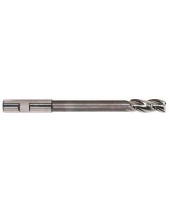 Square End Mills, 3/4 In, 3 Flute, High Speed Steel, Tin, Spiral Flute, 37°, Right Hand Direction