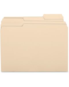 Recycled Top Tab File Folder with Index Tab, 8.5 x 1 in Sheet Size, Manila, 100 per Box