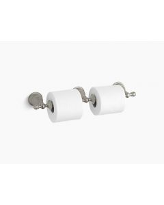 Revival, Toilet Tissue Holder, Wall Mount, Brass, Vibrant Brushed Nickel, 16.3750 x 2.3125 in