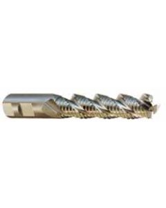 Controx 3 Flute Bright Cobalt High Speed Steel End Mill 1/2 " X 4 " Oal