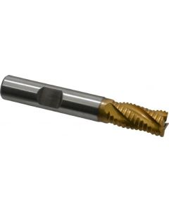 Hertel 4 Flute Tin Cobalt High Speed Steel End Mill 3/8 " X 2-1/2 " Oal
