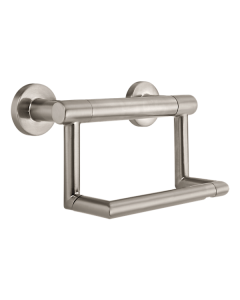 Delta, Paper Holder, Wall Mount, Zinc Die Cast Post, Brilliance Stainless Steel, 8.0000 x 4.5000 in