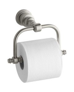 IV Georges, Toilet Tissue Holder, Wall Mount, Solid Brass, Vibrant Brushed Nickel, 7.3750 x 5 in