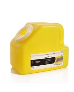 Blade Disposal Container with Built in Handle, Plastic, Yellow, 5-1/2 x 8-1/2 x 7 in