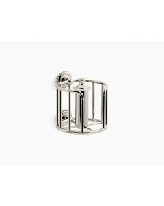 Artifacts, Toilet Tissue Holder, Wall Mount, Metal, Vibrant Polished Nickel, 6.3750 x 6.7500 in