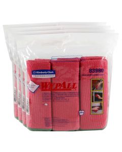 Kimberly-Clark Professional, Microfiber Wipe, Packet, Red, Pouch, 4 Pack per Case