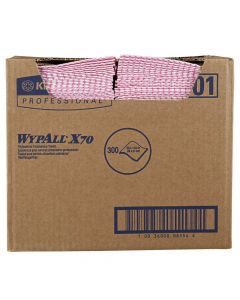 Kimberly-Clark Professional, Food Service Towel, 1/4 Fold Box, Red, 12.5 x 23.5 in, ¼ Fold, 1 Box per Case