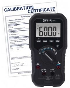 FLIR DM62 True RMS Multimeter, 600V, includes Traceable Certificate