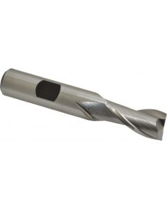 Hertel 2 Flute Bright Cobalt High Speed Steel Square End Mill 1/2" X 3" Oal