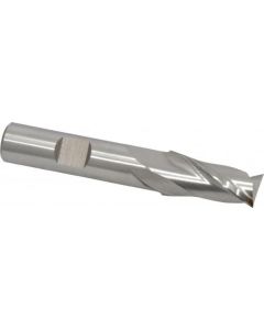 Hertel 2 Flute Bright Cobalt High Speed Steel Square End Mill 9/16" X 3-1/8" Oal