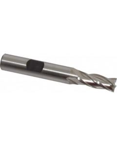 Hertel 4 Flute Bright Cobalt High Speed Steel Square End Mill 5/16" X 2-1/2" Oal