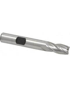 Hertel 4 Flute Bright Cobalt High Speed Steel Square End Mill 3/8" X 2-1/2" Oal