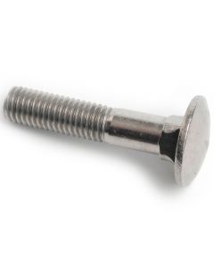 NSS Fasteners, Cup Square Bolt, M6, Partial Threaded, Stainless Steel