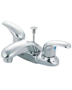 Legacy, Centerset Lavatory Faucet, Lever, Solid Brass, Polished Chrome, Metal Handle