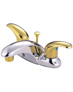 Legacy, Centerset Lavatory Faucet, Lever, Solid Brass, Polished Chrome Accent