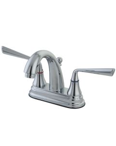 Silver Sage, Centerset Lavatory Faucet, Lever, Brass, Polished Chrome, Metal Handle