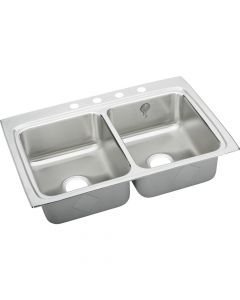 Gourmet, Kitchen Sink, 4 in, Traditional, Stainless Steel, Lustrous Highlighted Satin