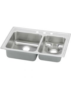 Gourmet, Kitchen Sink, 4 in, Traditional, Stainless Steel, Lustrous Highlighted Satin