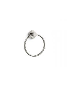 Vir Stil, Towel Ring, Modern, Wall Mount, Brass, Nickel Silver, 6.3750 in