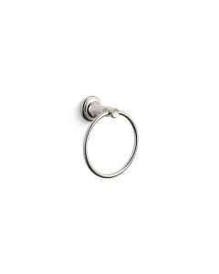 Bellis, Towel Ring, Traditional, Wall Mount, Solid Brass, Nickel Silver, 6 in
