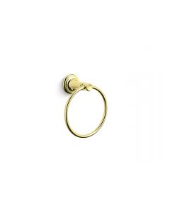Bellis, Towel Ring, Traditional, Wall Mount, Solid Brass, Unlacquered Brass, 6 in